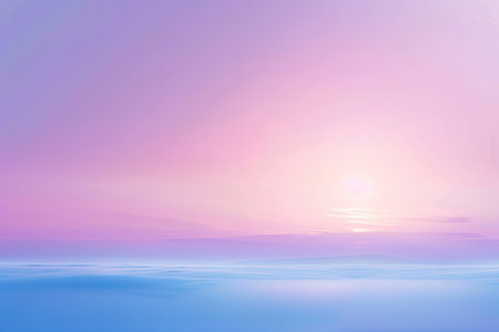 Violet clouds in the dusk sky casting a magenta afterglowの素材