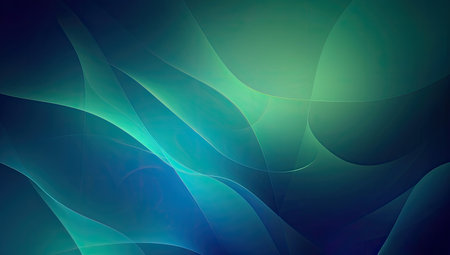 Electric blue and violet wave art on a dark backgroundの素材