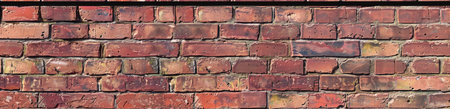 Blurry image of brick wall in Wood Art, displaying intricate brickwork patternの素材