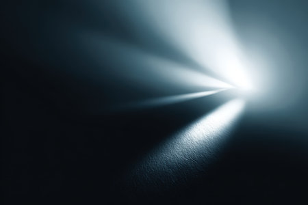 Light beams break through darkness, creating a captivating atmosphere with soft gradients and textures, enhancing the visual depth and intrigue of the sceneの素材