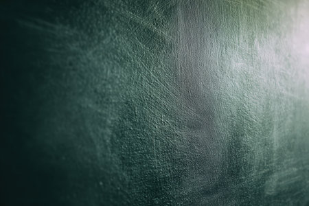 Dark green wall texture features scratches and highlights, providing an artistic background ideal for design projects, presentations, and creative work with copy spaceの素材