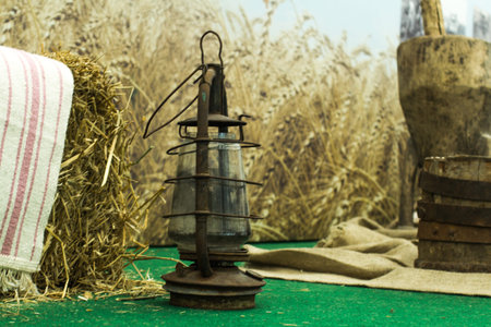 utensils old kerosene lampの写真素材