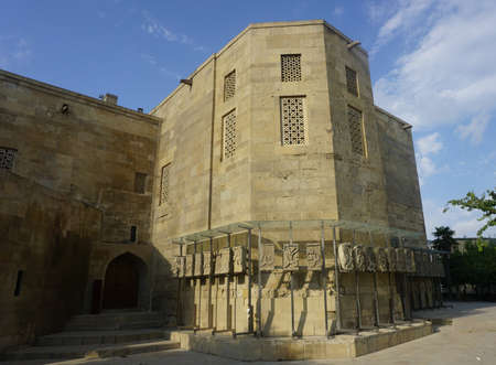 The Shirvanshahs Palace Complex Museum. View from the Spacious Courtyardのeditorial素材