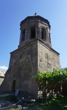 Zarzma Monastery Bell Tower View in Summer with Blue Sky