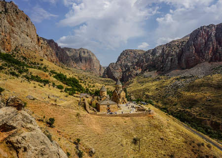 Noravank Monastery Full Complex and Picturesque Landscape Viewの写真素材