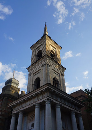 Tbilisi Sioni Chapel Bell Tower with Nobody at Daylight with Blue Sky