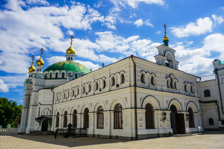 Kiev Great Lavra Refectory Church Frontal Picturesque Viewの写真素材