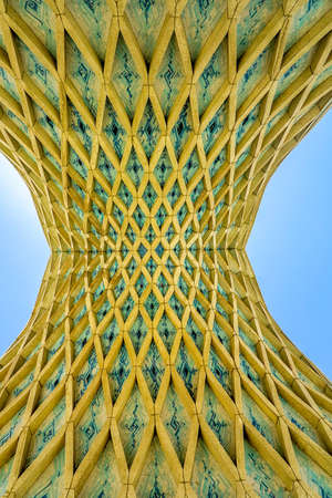 Tehran Borj-e Azadi Shahyad Tower Square Ceiling View Pointのeditorial素材