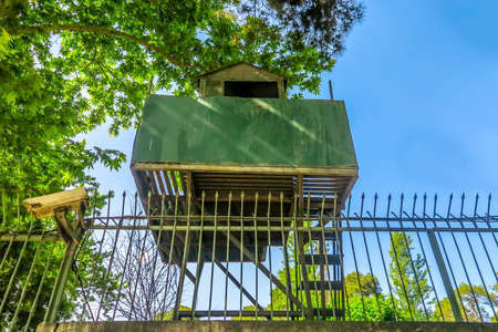 Tehran US Den of Espionage Former United States of America Embassy Watch Towerの写真素材
