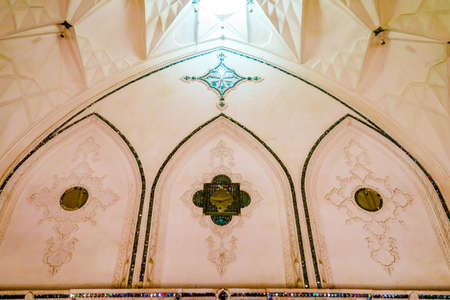Kashan Boroujerd Historical House with Carved Facade Windowsのeditorial素材