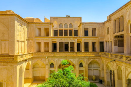 Kashan Boroujerd Historical House Courtyard Facade Back View