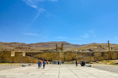 Persepolis Historical Site Great Staircase Main Entrance View Pointのeditorial素材