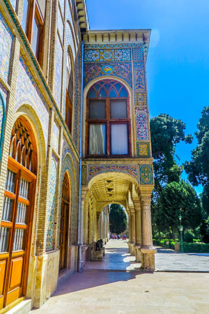 Tehran Golestan Palace Talar-e Salam Reception Hall Side View Point