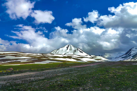 Suusamyr Too Snow Capped Mountain Range Peak Landscape View Point