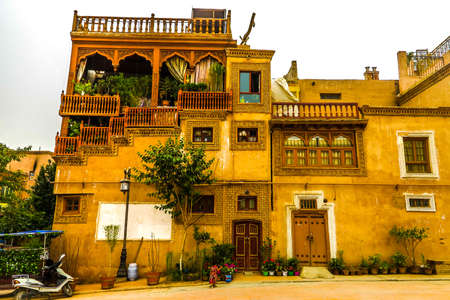 Kashgar Old Town Common Uyghur Architecture Apartment Buildings Facadeの写真素材