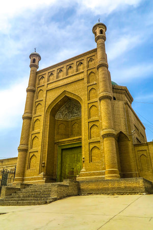 Kuche Grand Mosque Main Entrance Gate Iwan Side View Point
