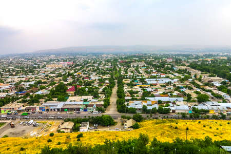 Osh Sulayman Mountain Too Rock Throne Cityscape View Pointの写真素材