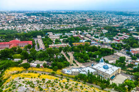 Osh Sulayman Mountain Too Rock Throne Cityscape Mausoleum Asaf Ibn Burkhiya View Pointの写真素材