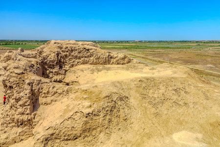 Karakalpakstan Toprak Kala Fortress Ruins Landscape Breathtaking Picturesque Viewpoint