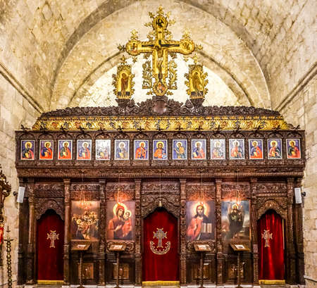 Our Lady of Balamand Greek Orthodox Christian Patriarchal Monastery Church Iconostasisのeditorial素材