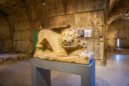Baalbek Historical Landmark Temple of Bacchus Roman God of Wine Museum Lionのeditorial素材