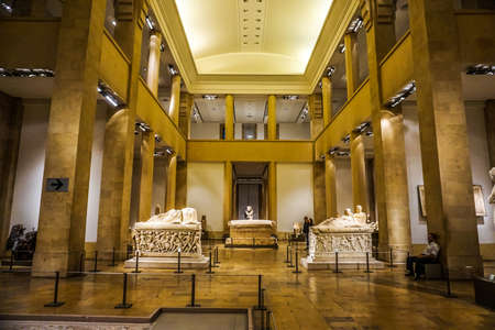 Beirut National Archeological Artifacts Museum Main Hallのeditorial素材