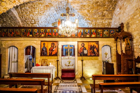 Sidon Saint Nicholas Greek Orthodox Church Iconostasisのeditorial素材