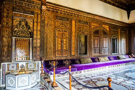 Beiteddine Palace Picturesque Wooden Interior Living Guest Roomのeditorial素材