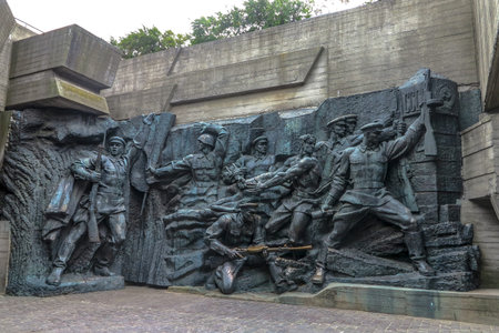 Kiev Navodnitsky Park Second World Great Fatherland War Communist Architecture Style Monument