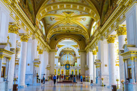 Odessa Spaso Preobrazhensky Cathedral Interior Altar Iconostasis Viewのeditorial素材