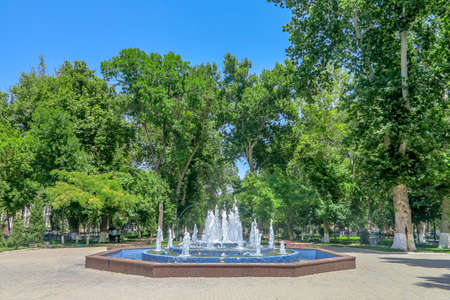 Samarkand University Boulevard Public Park Bulvar Fountainの写真素材