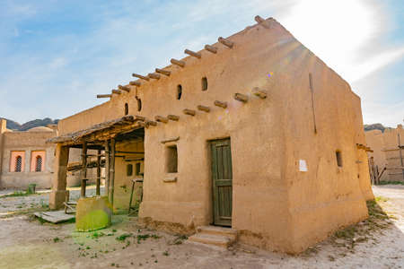 Kapchagay Krepost Nomad Breathtaking Picturesque View of the Fortification Town on a Sunny Blue Sky Dayの写真素材