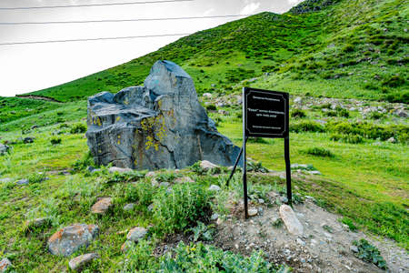 Tekeli City Picturesque View of Buddhist Stupa Stone Carving Buddha on a Sunny Blue Sky Dayの写真素材