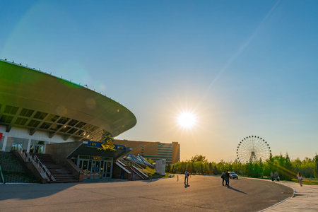 Nur-Sultan Astana Capital Circus Picturesque View of the Surrounding Area on a Sunny Blue Sky Day