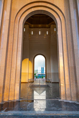 Kulob Castle Square at City Center Breathtaking Picturesque View on a Cloudy Rainy Blue Sky Dayのeditorial素材