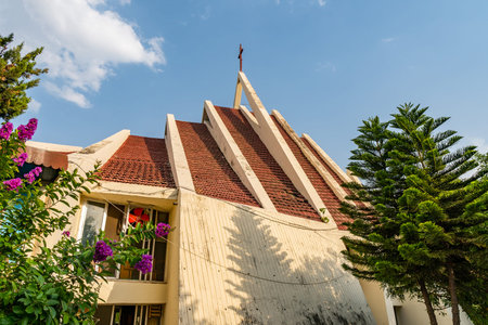 Islamabad Roman Catholic F8 Our Lady of Fatima Church Picturesque View at Sunset Blue Sky Day