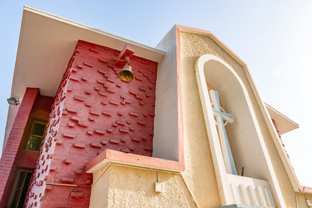 Hyderabad Saint Philipp's Protestant Christian Church Picturesque View on a Sunny Blue Sky Day