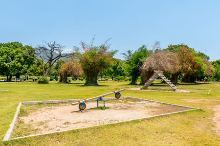 Islamabad Japanese Children Park Picturesque Breathtaking View of Playground on a Sunny Blue Sky Day