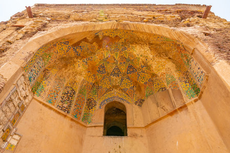 Lahore Shahdara Bagh Jahangir's Tomb Picturesque View of Asif Khan Mausoleum Muqarna Honeycomb on a...