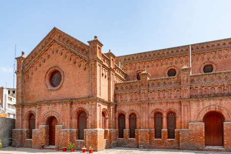 Lahore Holy Trinity Church of Pakistan Diocese at Neela Gumbad Anarkali Bazaar Picturesque View on a Sunny Blue Sky Dayの写真素材