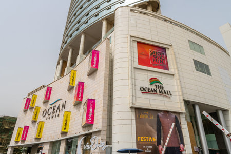 Karachi Ocean Mall Picturesque View from Khayaban e Iqbal Road with Busy Traffic on a Cloudy Day