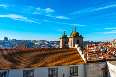 Porto Igreja de Sao Lourenco Saint Lawrence Church Breathtaking Picturesque View on a Blue Sky Day...
