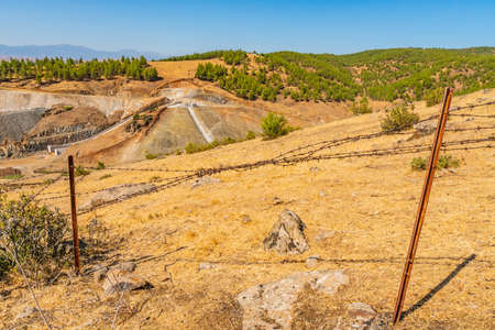 Yesemek Open Air Museum Breathtaking Picturesque View of Sculptures on a Blue Sky Day in Summerの写真素材