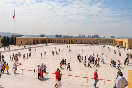 Ankara Anitkabir Monument Ataturk Mausoleum Breathtaking Picturesque View during Victory Day Zafer Bayramiのeditorial素材