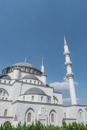 Ankara Melike Hatun Mosque Breathtaking Picturesque View on a Blue Sky Day in Summerのeditorial素材