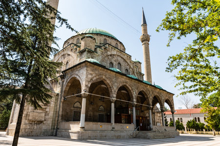 Ankara Maltepe Mosque Breathtaking Picturesque Frontal View on a Blue Sky Day in Summerのeditorial素材