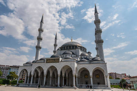 Ankara Melike Hatun Mosque Breathtaking Picturesque View on a Blue Sky Day in Summerのeditorial素材