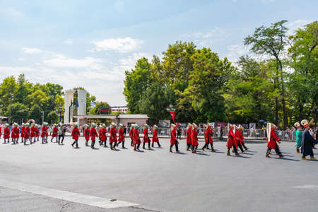 Ankara Military Parade on Victory Day Zafer Bayrami Breathtaking Picturesque View on a Blue Sky Day in Summerのeditorial素材