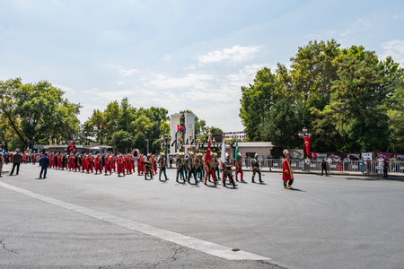 Ankara Military Parade on Victory Day Zafer Bayrami Breathtaking Picturesque View on a Blue Sky Day in Summerのeditorial素材