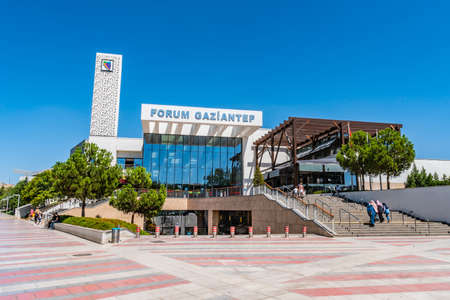 Gaziantep Forum Media Market Breathtaking Picturesque Frontal View on a Blue Sky Day in Summerのeditorial素材